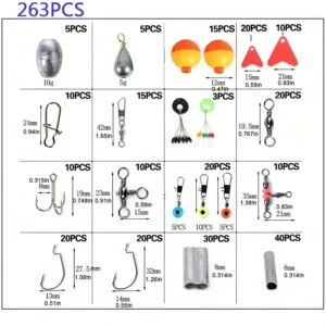 Fishing Accessories Set with Tackle Box