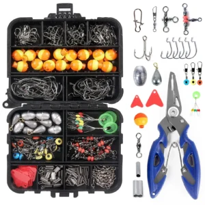 Fishing Accessories Set with Tackle Box